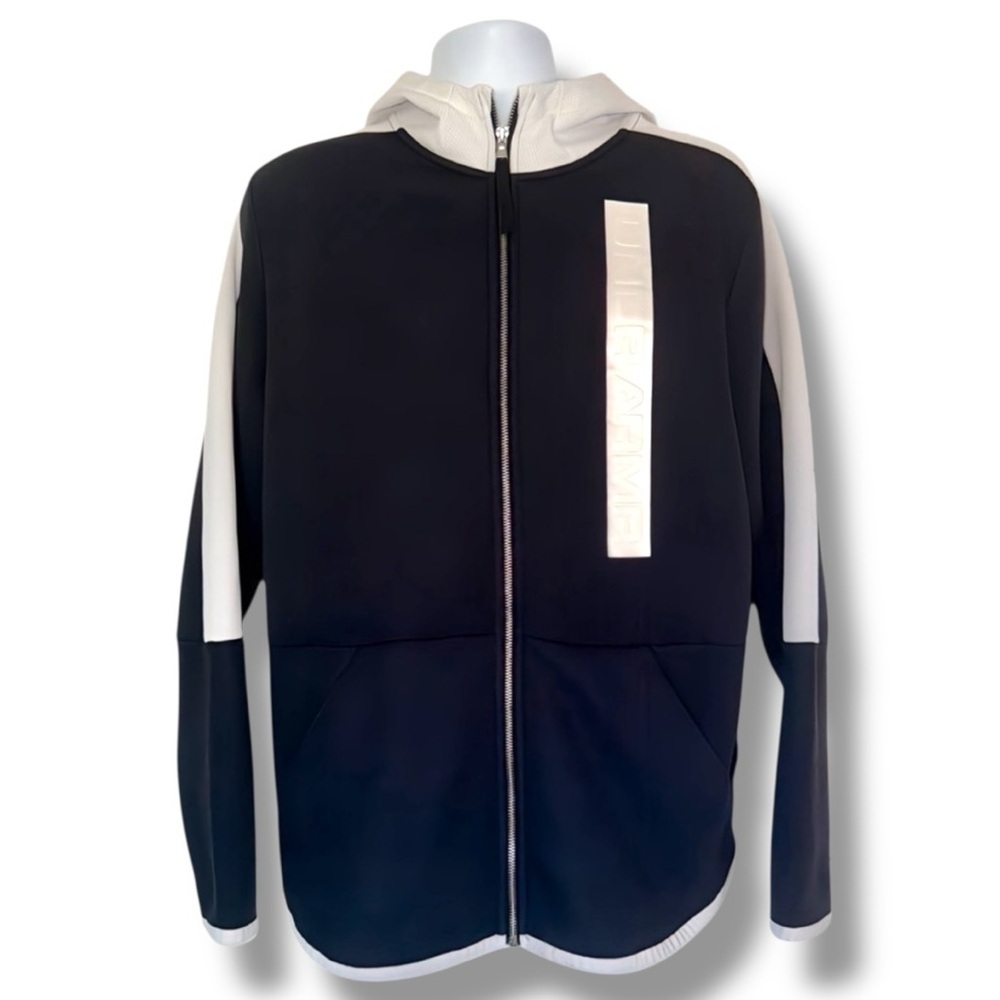Under Armour Pursuit Zip Hoodie Black/White Size - Large (Loose Fit) - Picture 6 of 13